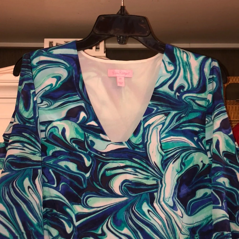 Lilly Pulitzer Avila Stretch Silk Dress SZ XS EUC - Picture 6 of 7